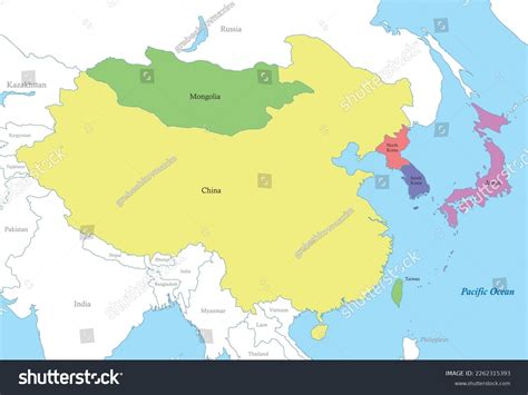 Map Far East Asia