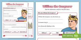 William the Conqueror Activity Sheet | Twinkl History