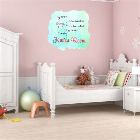 Quotes/sayings Watercolor Custom Name Wall Decals for Kids Room - Inspirational Abbreviations ...