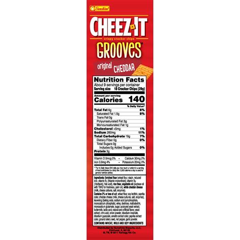 White Cheddar Cheez It Grooves Nutrition Facts at Michelle Ma blog