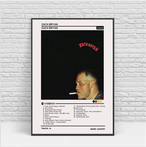 Zach Bryan zach Bryan Album Poster - Etsy