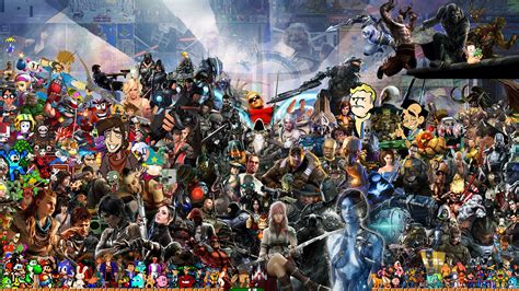 Video Game Character Wallpaper Collage
