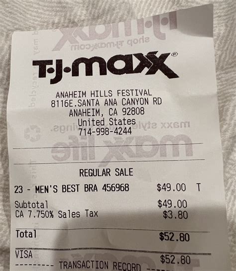 Bought a jacket from TJ Maxx and this was on the receipt. : r/funny