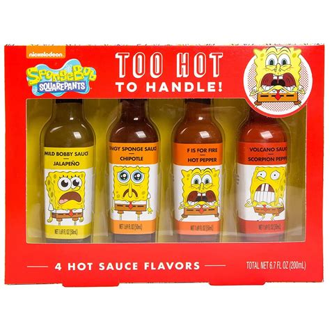 SpongeBob hot sauce collection (4 package) Interesting stuff. : r/spongebob