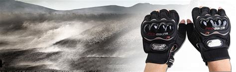 Probiker Mesh Half Finger Motorcycle Racing Gloves (Black, Large ...