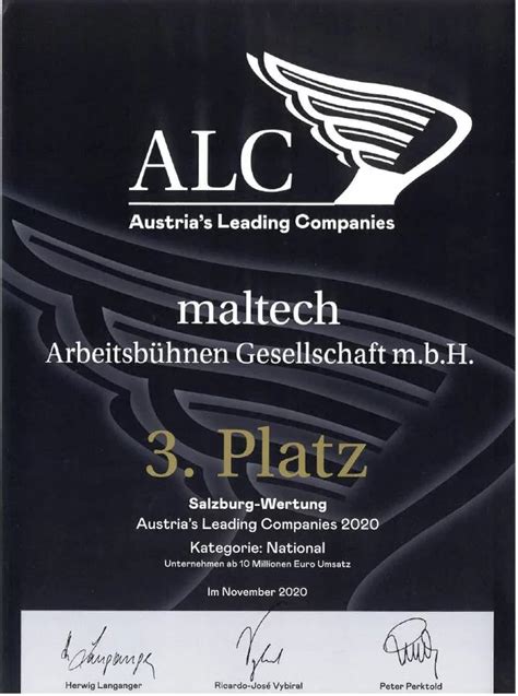 3. Platz bei Austria's Leading Companies 2020 | maltech.com