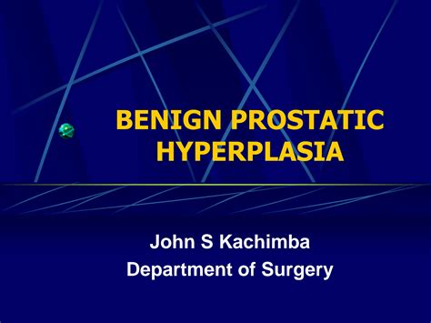 SOLUTION: Surgery final year benign prostatic hyperplasia - Studypool