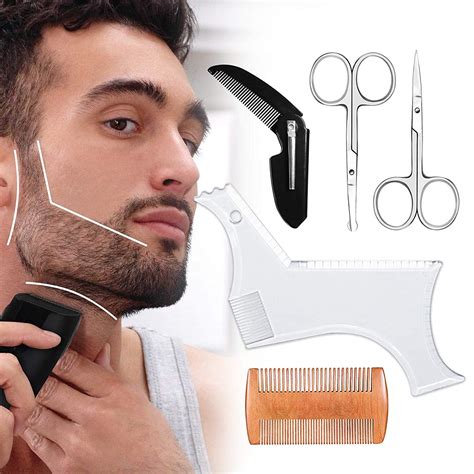 Azonee Beard Shaping Tool Beard Shaping Template Guide for Perfect line ...