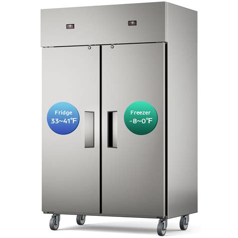 Mojgar Commercial Refrigerator and Freezer Combo,48" W Dual Temperature ...