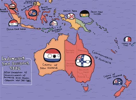 Countryballs map of Indonesia and Oceania, 1902 : r/imaginarymaps