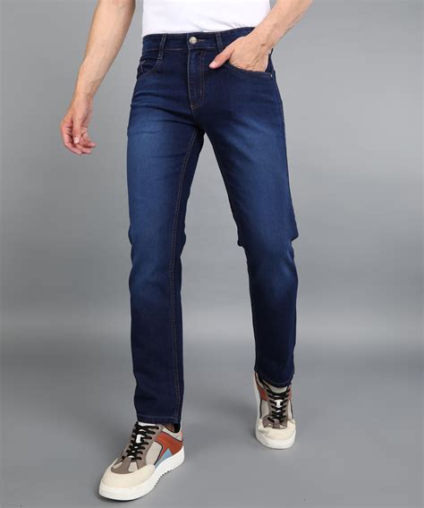 Shop Men's Dark Blue Regular Fit Washed Jeans – Urbano Fashion