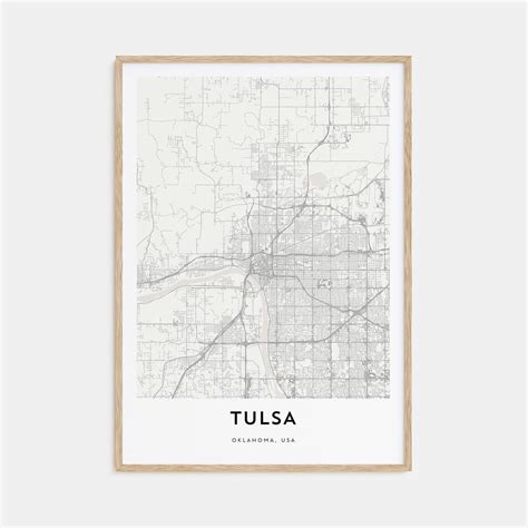 Map of Tulsa Print, Tulsa Map Gift, Tulsa Poster, City Map Artwork for ...