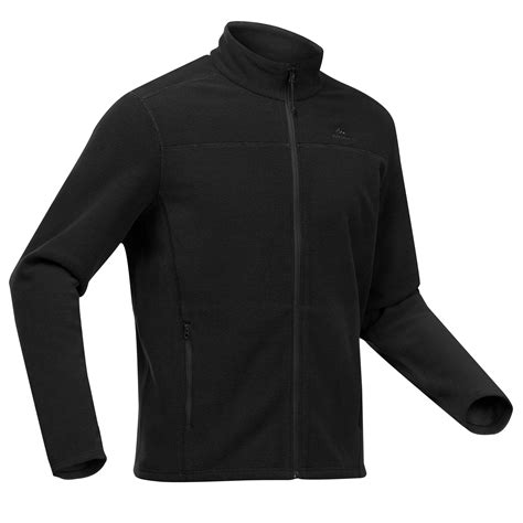 Men’s Fleece Hiking Jacket - MH 120 Black - black - Quechua - Decathlon