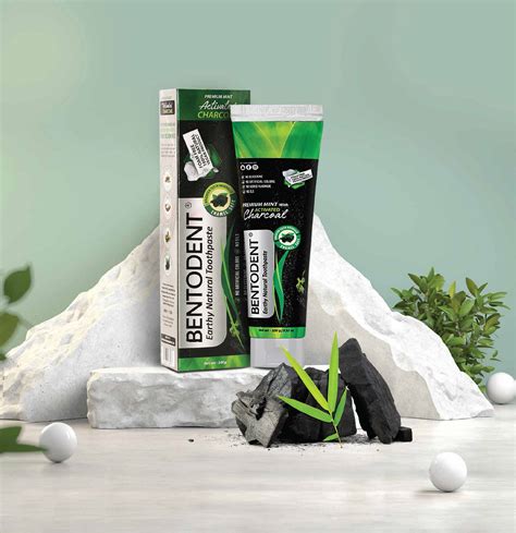 Bentodent Charcoal Teeth Whitening Toothpaste - Natural & Fluoride Free ...