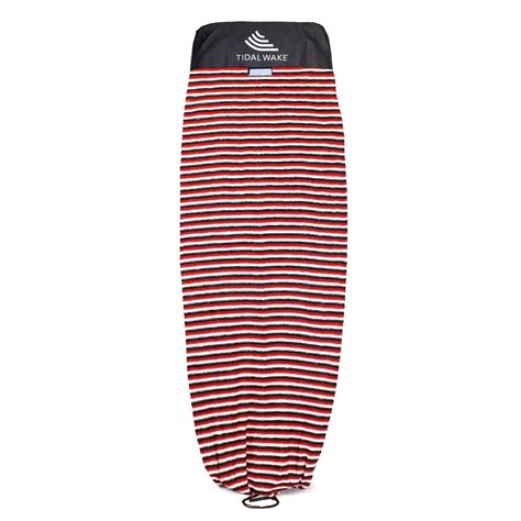 Tidal Wake TAG-IT Snub Nose Red & Black Striped Surf & Wake Board Sock ...
