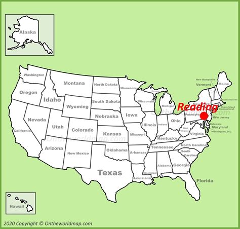 Reading Map | Pennsylvania, U.S. | Discover Reading with Detailed Maps