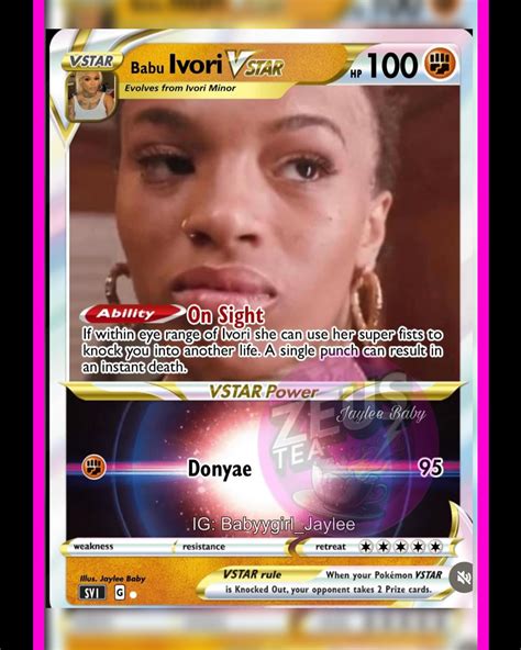 ZEUS HOTTEST TEA BACK UP PAGE | @babyygirl_jaylee done made baddie Pokémon cards 😭🤣 - follow ...