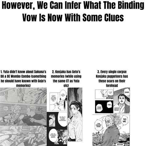 Yuta, Kenjaku's CT, and Binding Vows theory : r/Jujutsufolk