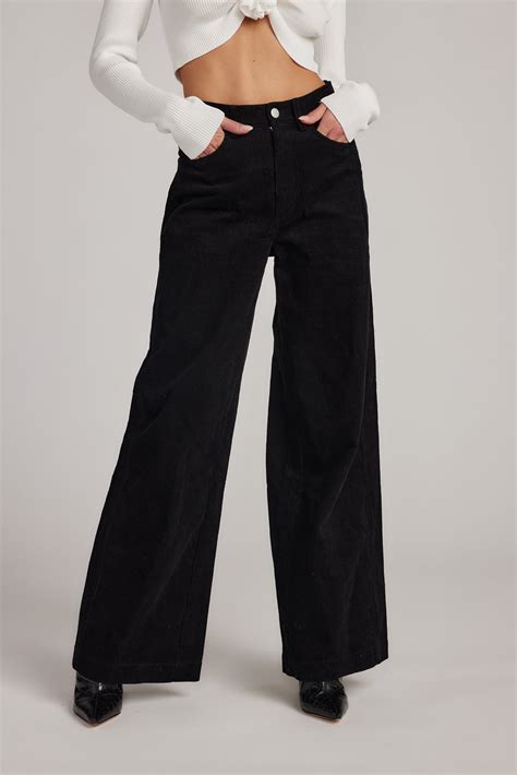 Clarence Black Corduroy Pants – 12th Tribe