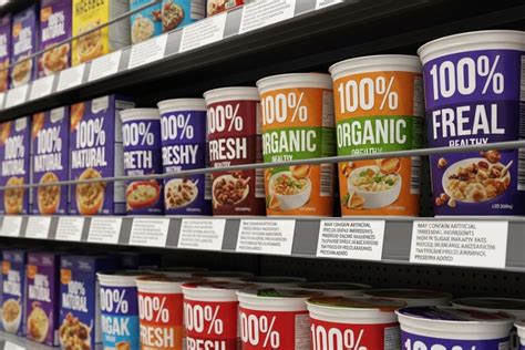 100% claims in bold on front labels of food items, but disclaimers tiny ...