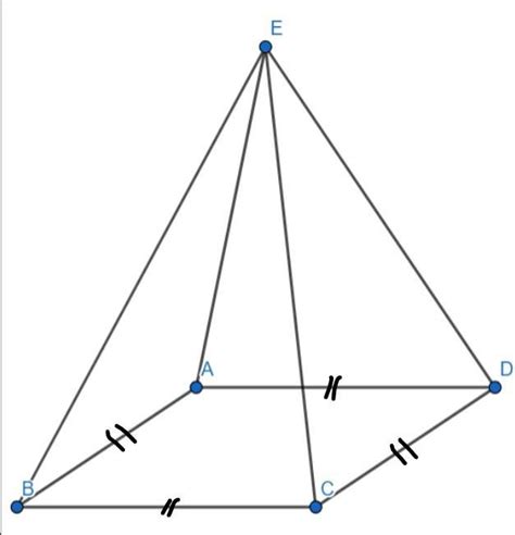draw a rough diagram of Square pyramid - Brainly.in