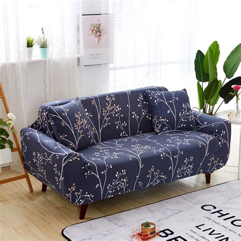 Polyester Spandex Printed Sofa Cover Big Elasticity Cover (Midnight Br ...