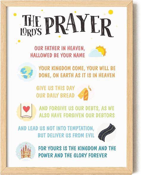 AEFER The Lords Prayer Wall Decor - 12x16 Our Father Lords Prayer Wall ...