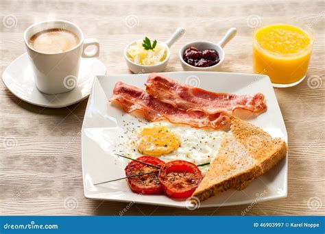 Continental Breakfast with Coffee and Orange Juice. Stock Image - Image ...