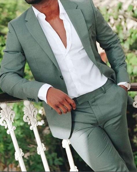 Men Suit 2 Piece Mint Green Formal Dress For Men Slim Fit Suit Men ...
