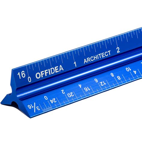 Offidea Architectural Scale Ruler 12 inch, Aluminum Architect Scale ...