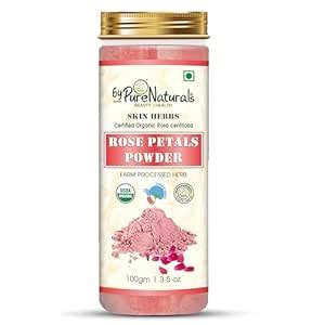 byPureNaturals 100% Natural Herbal Organic Rose Petal Powder Rose ...