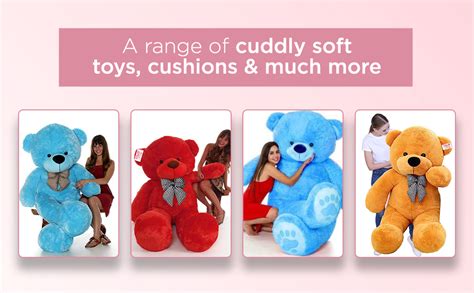 Buy AK Toys Stuffed Spongy Soft Teddy Bear (4 Feet) (Pink) Online at ...