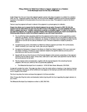 Fillable Online Filing a Motion for Relief from Failure to Appear ...