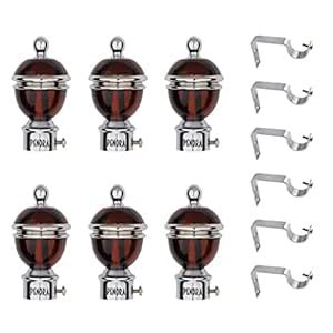 Penora Stainless Steel Chrome Design Curtain Brackets Holder and Copper ...