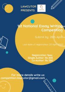 CALL FOR PARTICIPANTS FOR ONLINE NATIONAL ESSAY WRITING COMPETITION BY ...