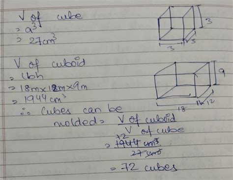 how many cubes of sides 3m can be molded by melting a cuboidal melat of ...