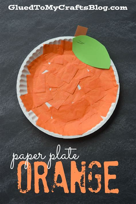 Paper Plate Orange - Kid Craft - Glued To My Crafts | Fruit crafts ...