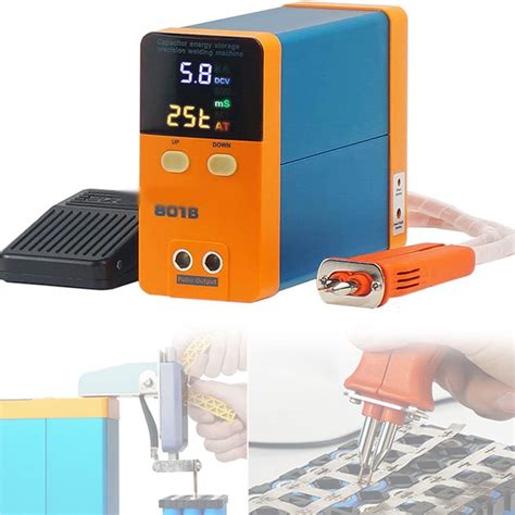 Battery Cell Spot Welder 11.6KW Battery Spot Welder, 3mm Nickel Strip Welding Precision Pulse ...