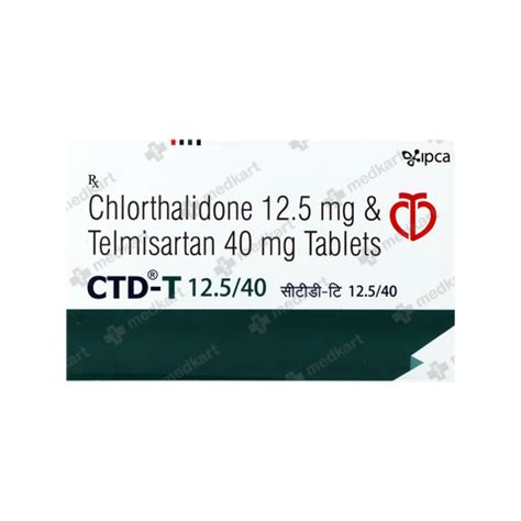CTD T 12.5/40MG TABLET 15'S: Price, Uses, Composition & Generic ...
