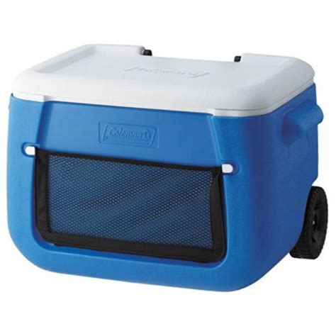 Coleman Poly-Lite Wheeled Mesh 50 QT Tekerlekli Soğutucu Buzluk 47.3 Lt ...