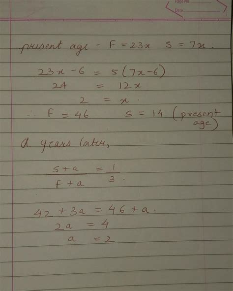 5.Six years ago father's age was 5 times his son's age. Today the ratio ...