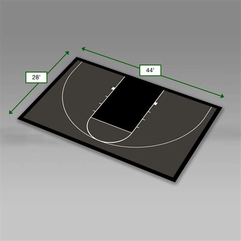 Basketball Half Court Basketball Court Dimensions Guidelines For