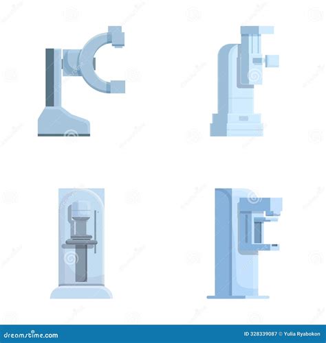 Mammogram Icons Set Cartoon Vector. Medical Hospital Room | CartoonDealer.com #298791258