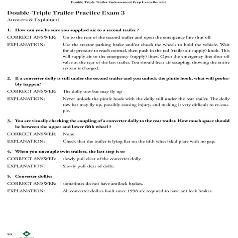 Double Triple Trailer Endorsement Book | Mile One Press