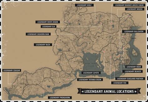 Rdr2 Collector Map Legendary Animals at Tanya Milford blog