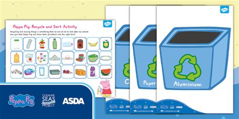 FREE! - Peppa Pig: Recycle and Sort Activity (teacher made)