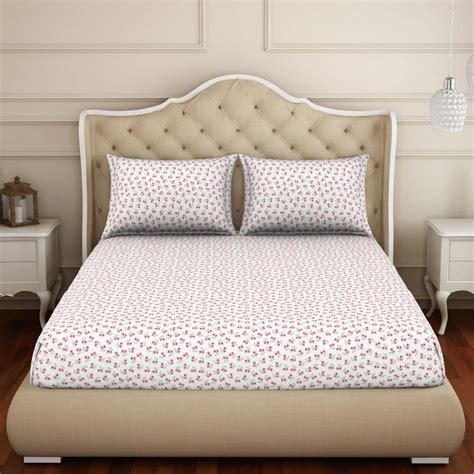 Buy WELSPUN Anti-Bacterial Cotton 144TC Printed 3Pcs Queen Bedsheet Set ...