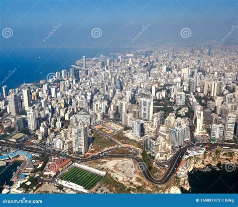 Beirut, Aerial View stock image. Image of downtown, high - 160887973