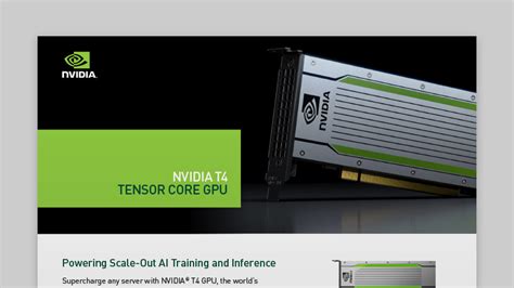 NVIDIA T4 Tensor Core GPU for AI Inference | NVIDIA Data Center