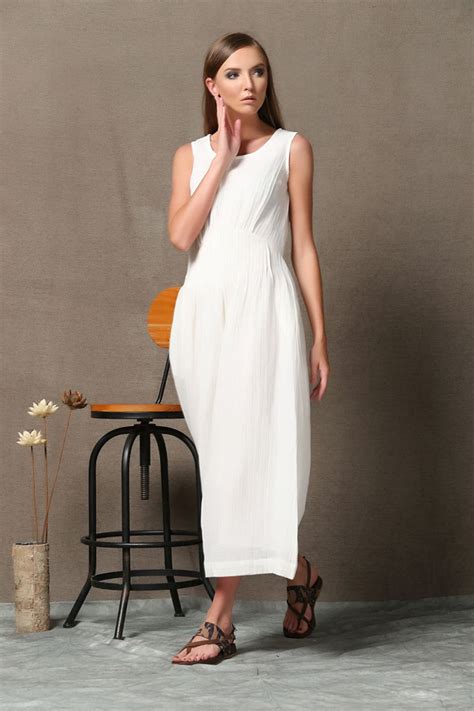 White Linen Dress Outfit at James Jain blog